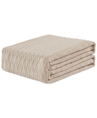 King Lauren Ralph Lauren Classic Cotton Blanket, King - Taupe