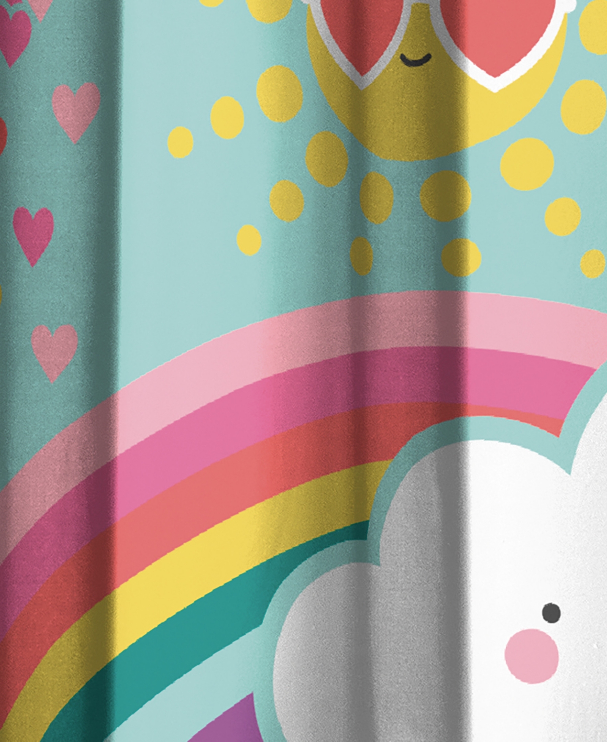 Dream Factory Rainbow Flare Shower Curtain, 72" X 72"