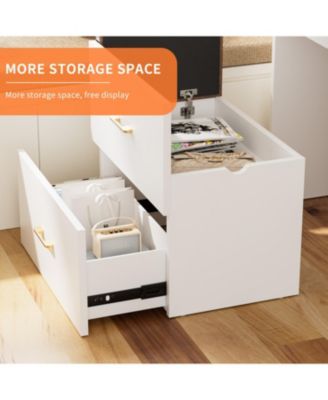 Makeup Vanity Set with Light, Stool & Storage