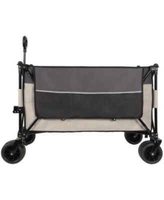 300L Folding Wagon Cart - Heavy Duty, All-Terrain, Khaki Gray