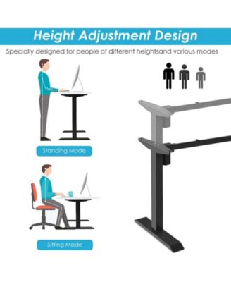  37.5"–53.5" Width, 26"–45" Height  Steel  Motorized Lift, Quiet operation, Adjustable width , Standing desk frame