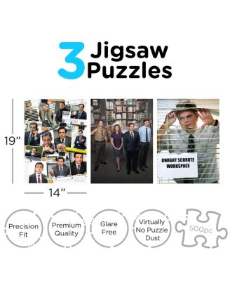 The Office 500 Piece Jigsaw Puzzle 3-Pack