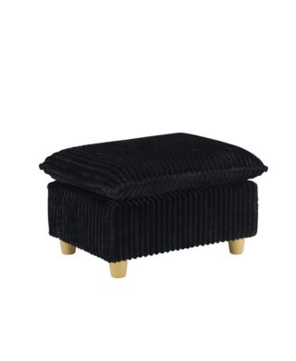 Streamdale Corduroy Sofa with Ottoman & Pillows - Living Room/Balcony/Study