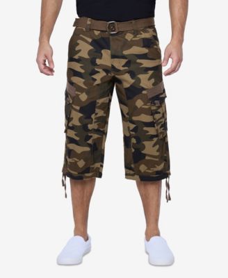 X RAY Big & Tall XRAY Belted Below Knee Long Cargo Shorts