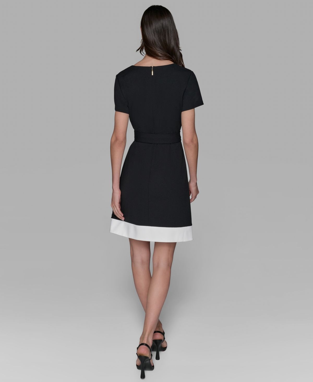 Karl Lagerfeld Women's Square-neck A-line Dress In Black