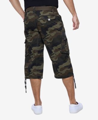 X RAY Big & Tall XRAY Belted Below Knee Long Cargo Shorts