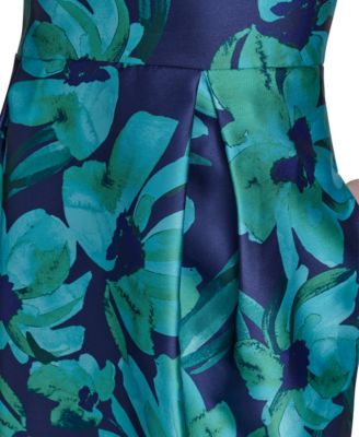 Women's Jacquard Floral Sleeveless Dress