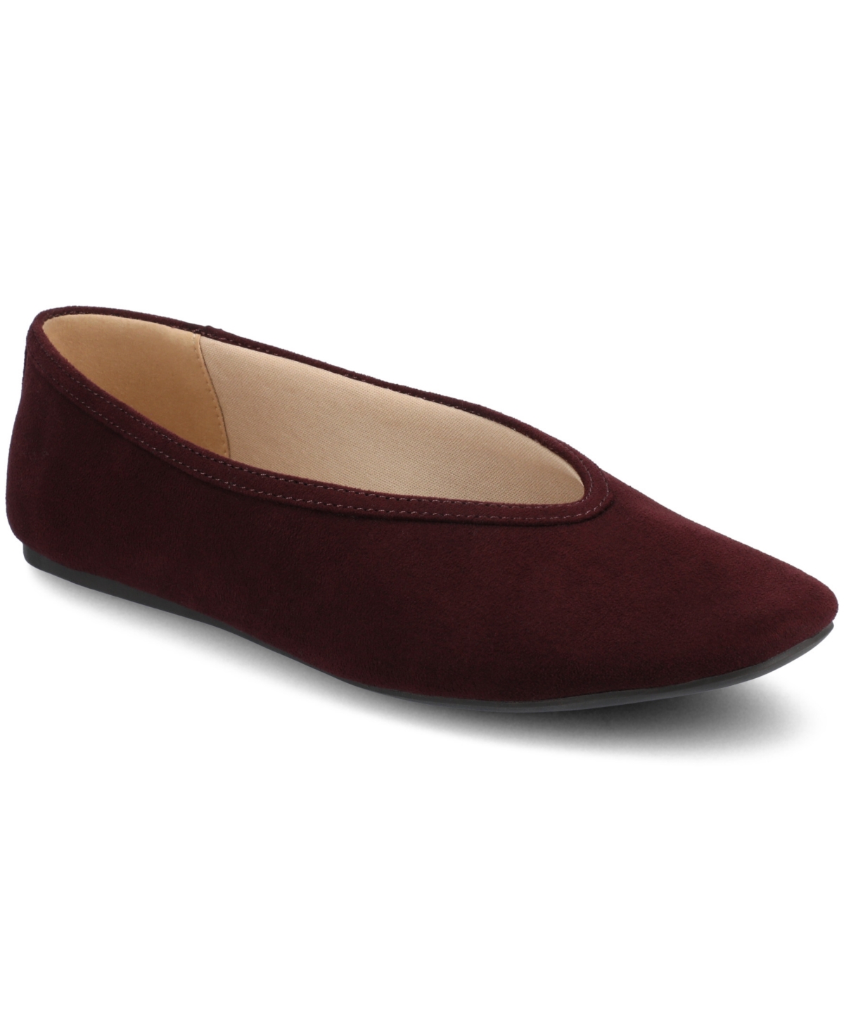 Journee Collection Women's Fortune Ballet Flats - Oxblood