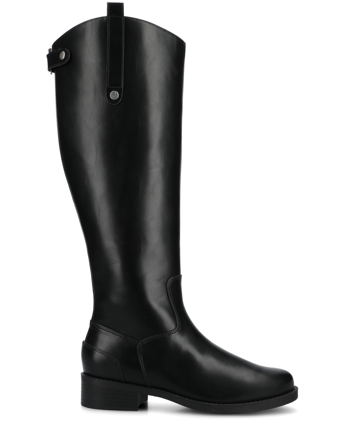 Journee Collection Women's Gema Round Toe Riding Boots In Black