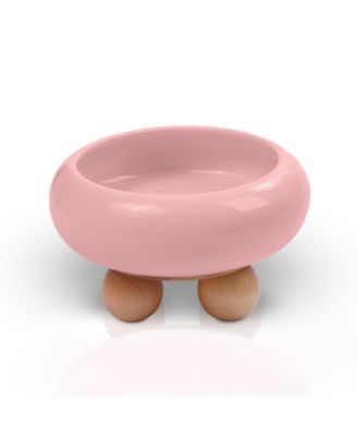 Elevated Bubble Shaped Stoneware Elevated Pet Bowl, Raised Ceramic Food & Water Dish for Dogs and Cats