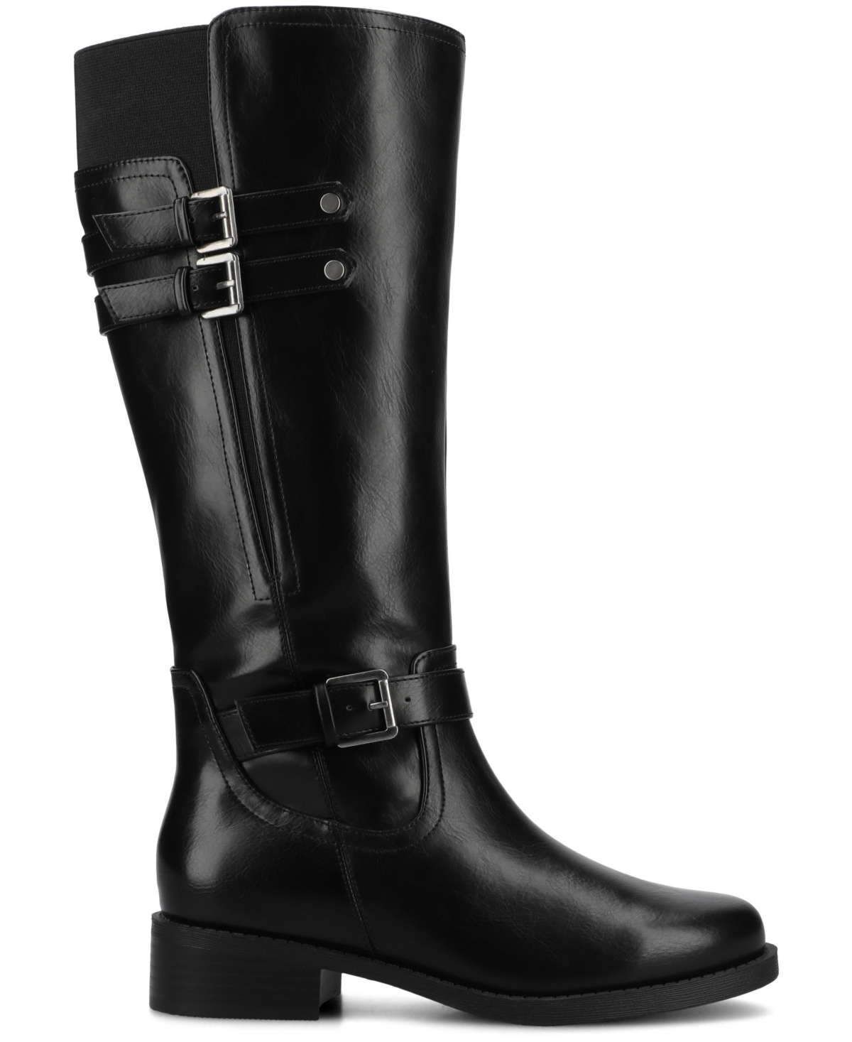 Journee Collection Journee Women's Sonny Knee High Extra Wide-calf Casual Boots In Black