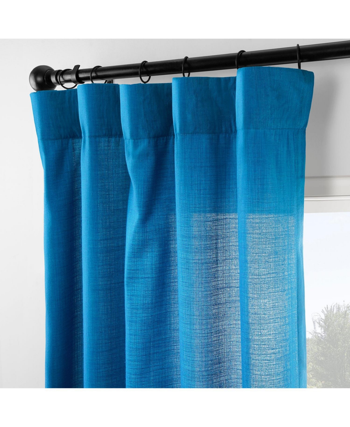 Half Price Drapes Tan Rustic Weave Sheer Linen Curtains (2 Panels) Rod Pocket Window Curtains And Drapes, 50 W X 96 L