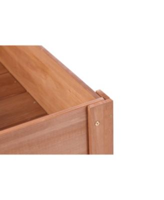 Elevated Wooden Planter Box for Outdoor Gardening