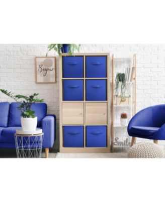 11 Inch Foldable Fabric Storage Cube Bin with Handles - for Organizing Pantry, Closet, Nursery, Playroom, and More