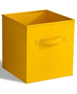 11 Inch Foldable Fabric Storage Cube Bin with Handles - for Organizing Pantry, Closet, Nursery, Playroom, and More