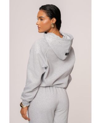 Women's Grey Logo Pullover Hoodie