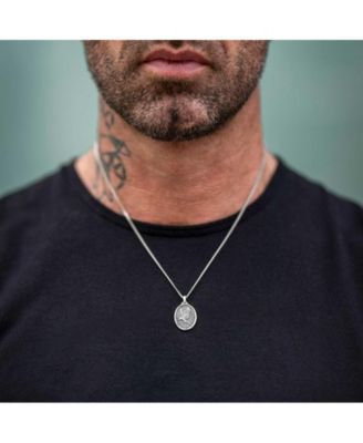 Mens Necklace, Built Different Collection, The Eagle Pendant- Sterling Silver, 21” Chain