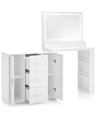 Makeup Vanity Desk with Mirror & Storage