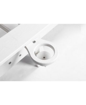 Outdoor Chaise Lounge Chair with Wheels & Cup Holder