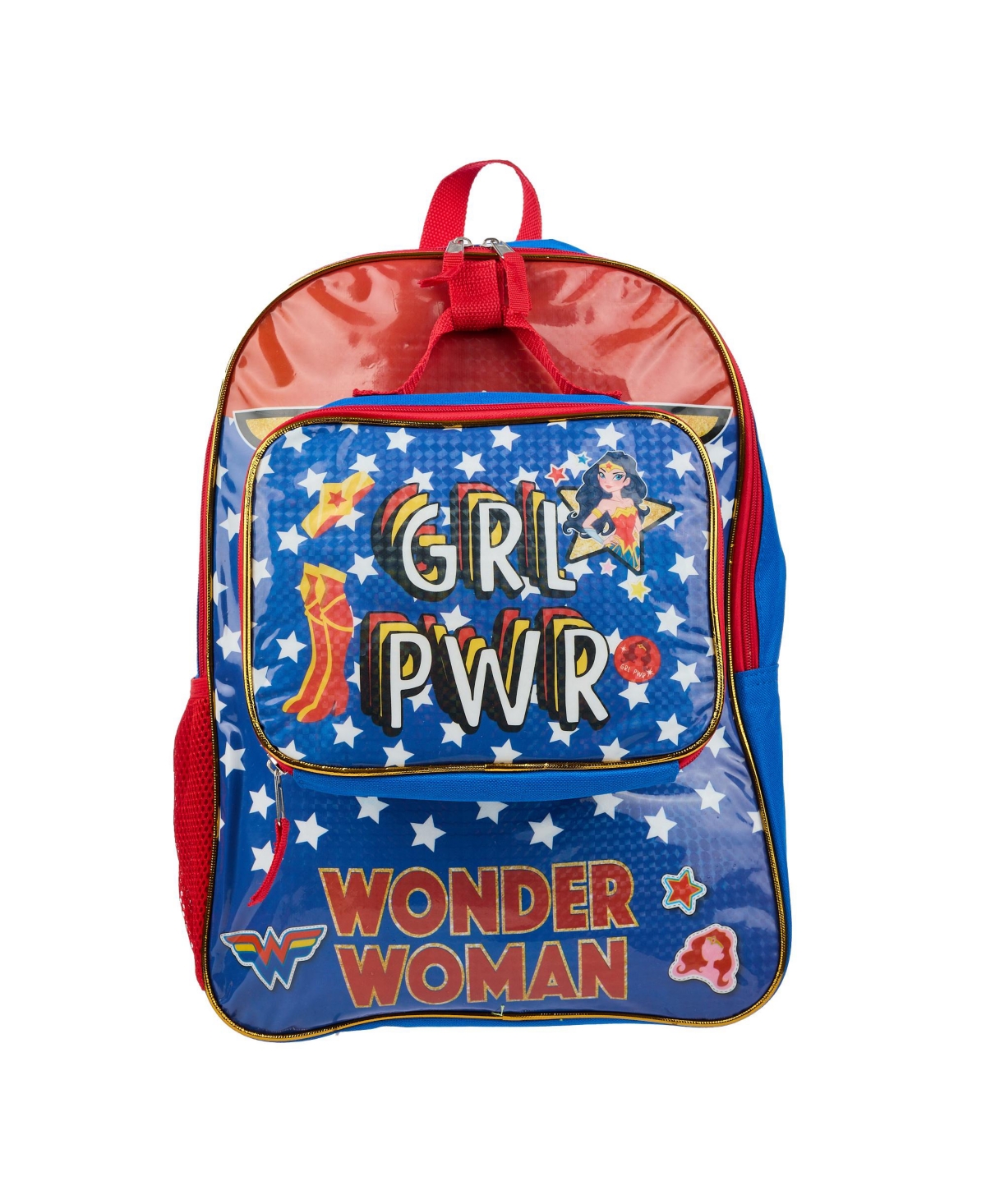 Dc Comic Book Wonder Woman Backpack & Lunch Box Set - Multicolored