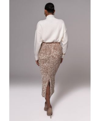 Women's Sequin Midi Skirt