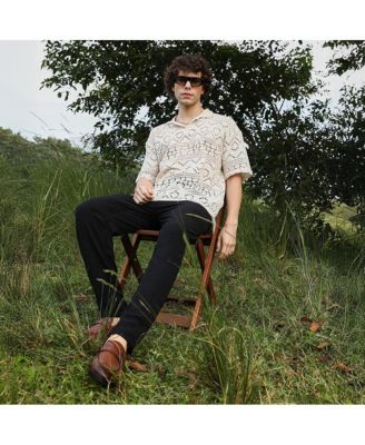 Men's Off-White Bohemian Oversized Polo T-Shirt