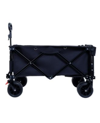 Foldable Wagon with Tailgate, Cover, 400LBS, All-Terrain Wheels