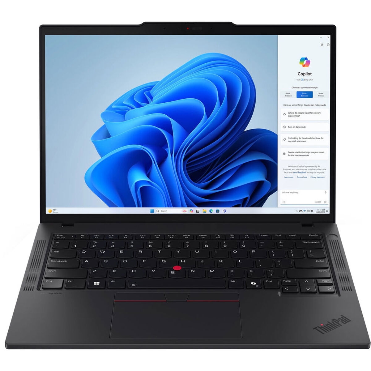 Lenovo ThinkPad T14 Gen 5 14" Wuxga Touchscreen Laptop, Intel Core Ultra 7-165U 1.7GHz, 32GB Ram, 1TB Ssd, Windows 11 Pro, Black