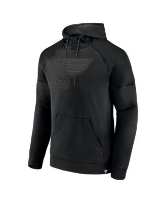 Men's St. Louis Blues Black Ice Defender Raglan Pullover Hoodie