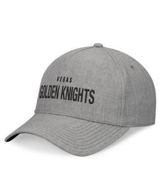 Fanatics - Men's Heather Gray Vegas Golden Knights Elements A-Frame Leather Strapback Hat