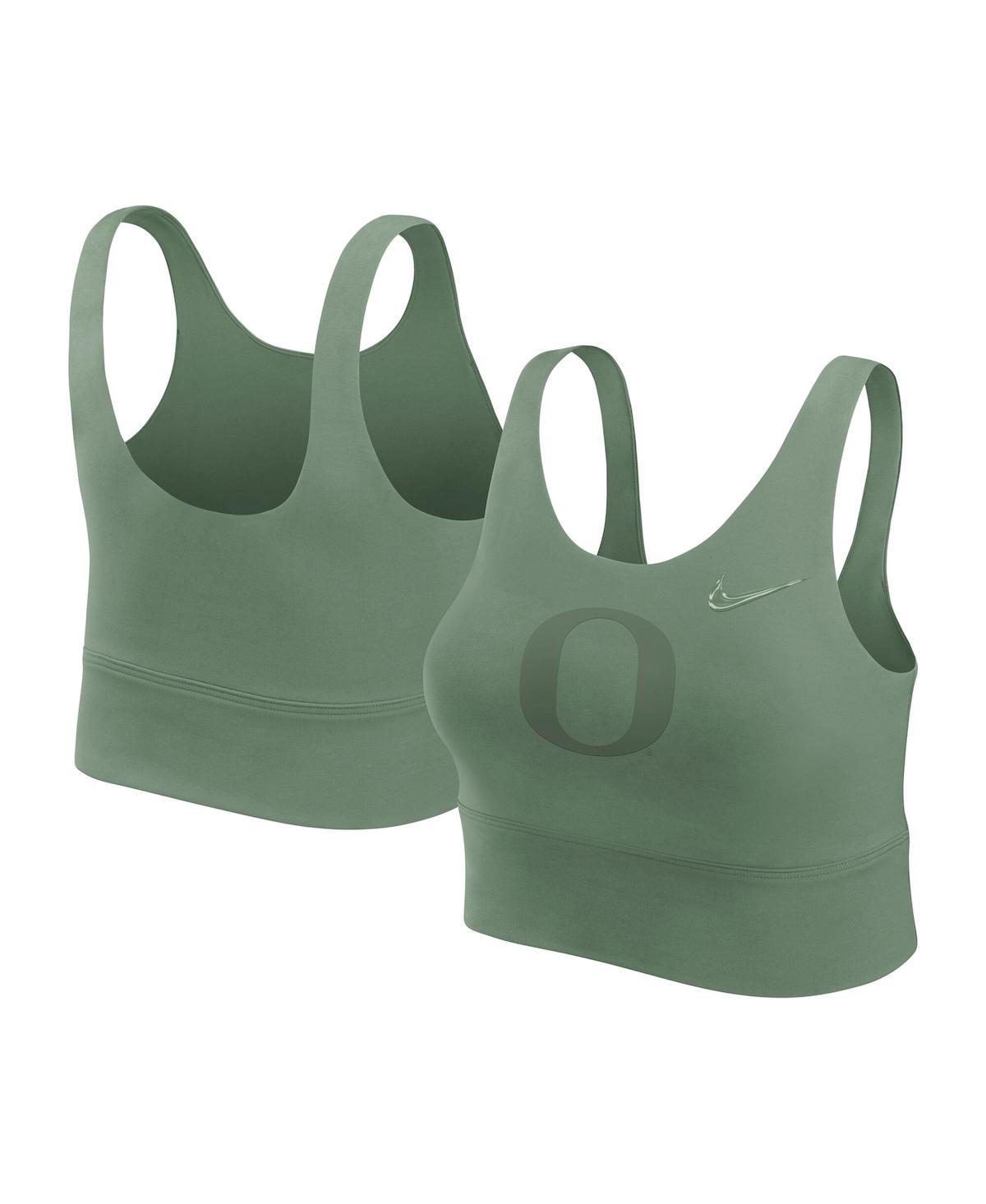 Nike Women'sâ Green Oregon Ducks Performance Longline Sports Bra