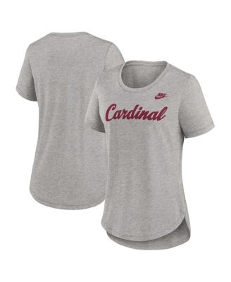 Nike - Women's Heather Gray Stanford Cardinal Legacy Tri-Blend T-Shirt