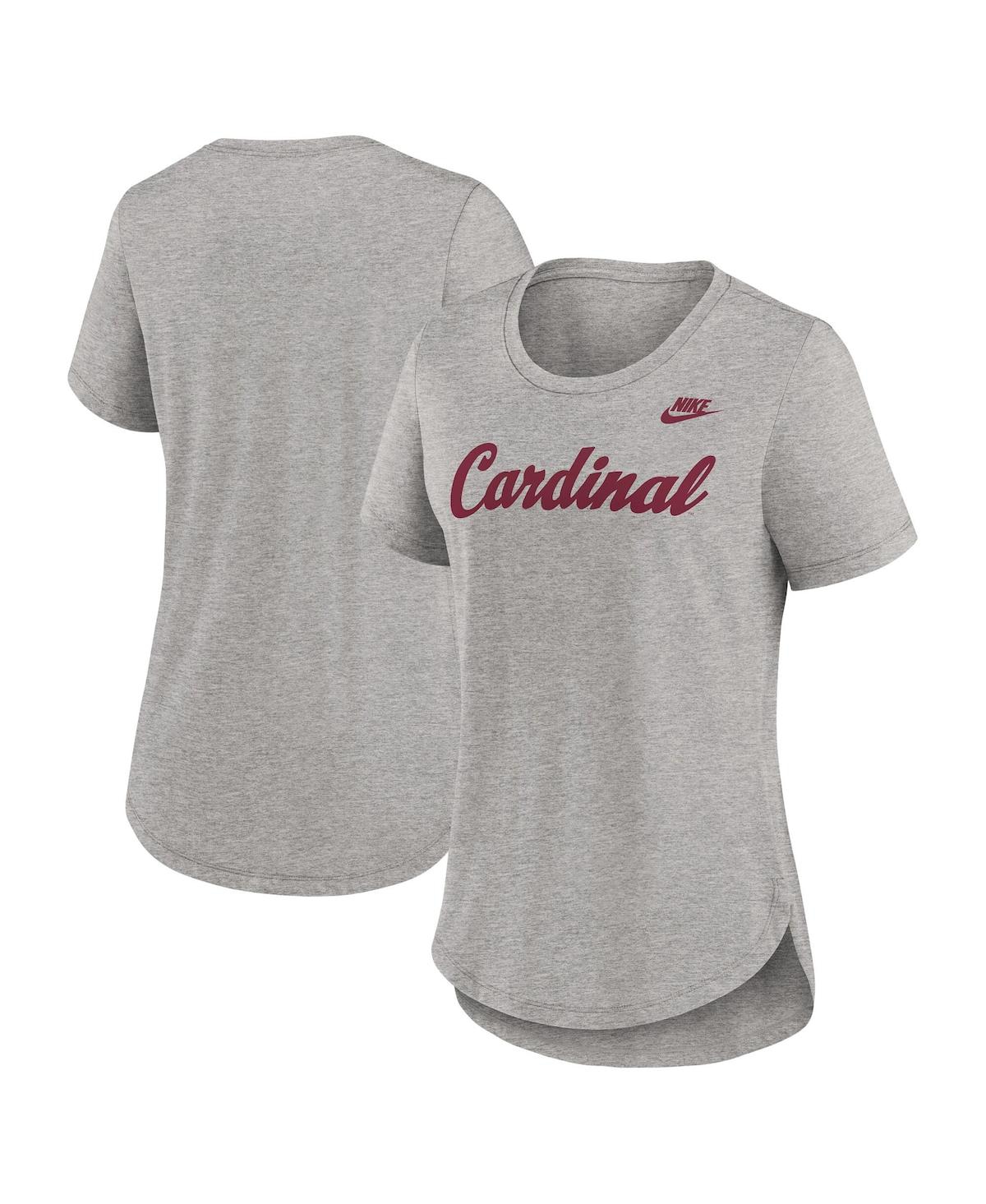 Nike Heather Gray Stanford Cardinal Legacy Tri-blend T-shirt In Gray