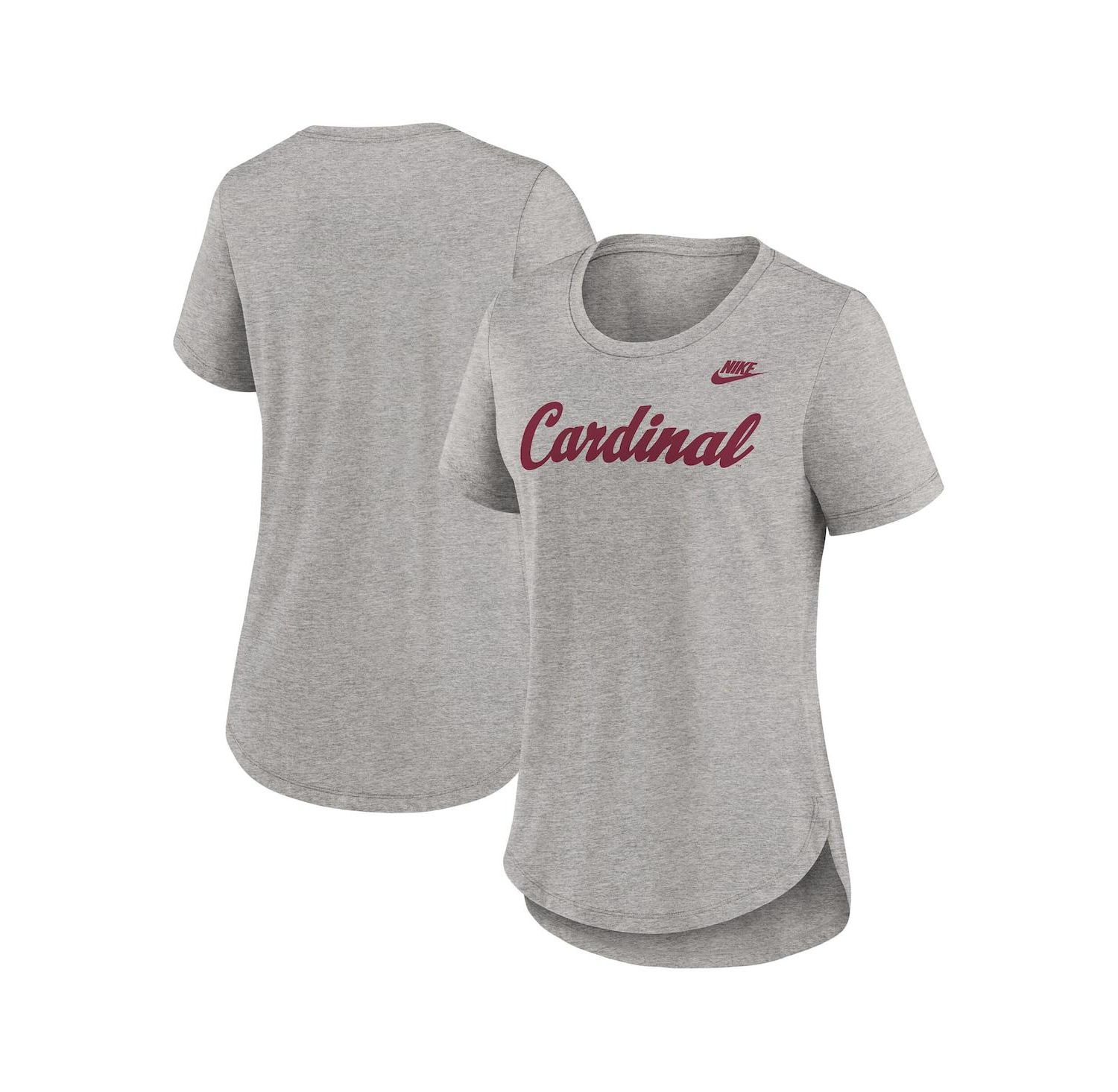 Women's Heather Gray Stanford Cardinal Legacy Tri-Blend T-Shirt