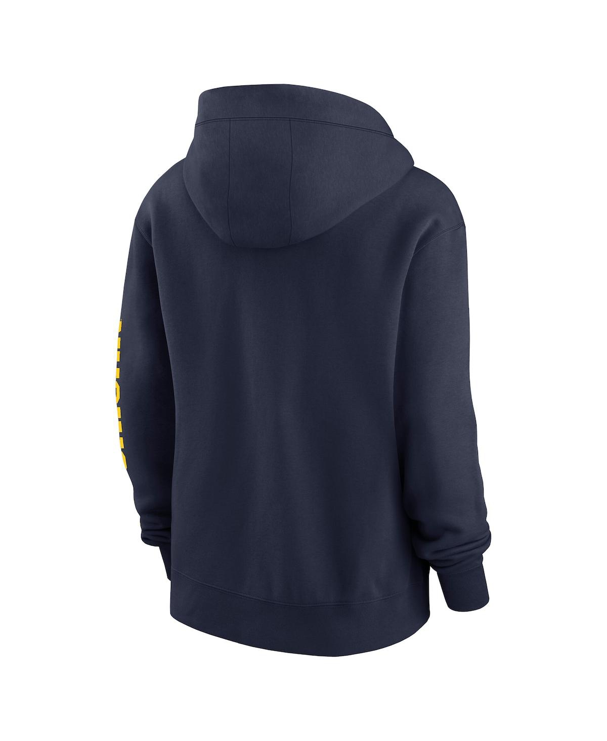 JORDAN WOMEN'SÂ NAVY MICHIGAN WOLVERINES PHOENIX FULL-ZIP HOODIE 