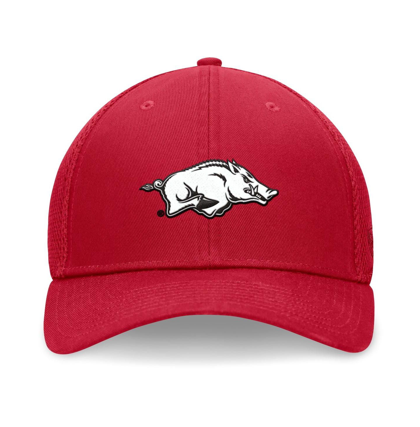 Мужская кепка Top of the World Cardinal Arkansas Razorbacks Spacer Flex Hat — фото 2