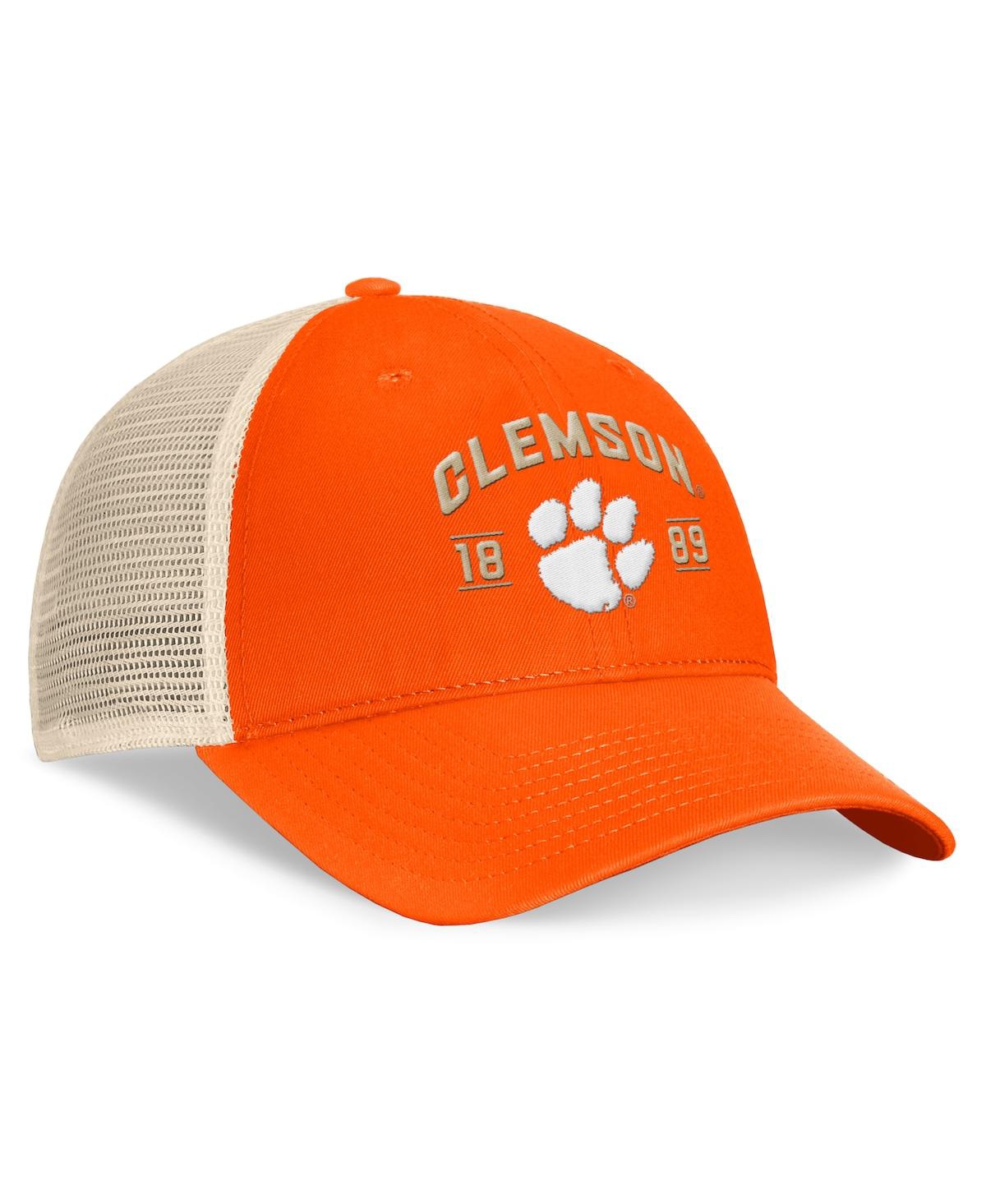 Top Of The World Men's Orange Clemson Tigers Heritage Waylon Trucker Adjustable Hat