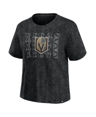Women's Black Vegas Golden Knights Faded Wash T-Shirt