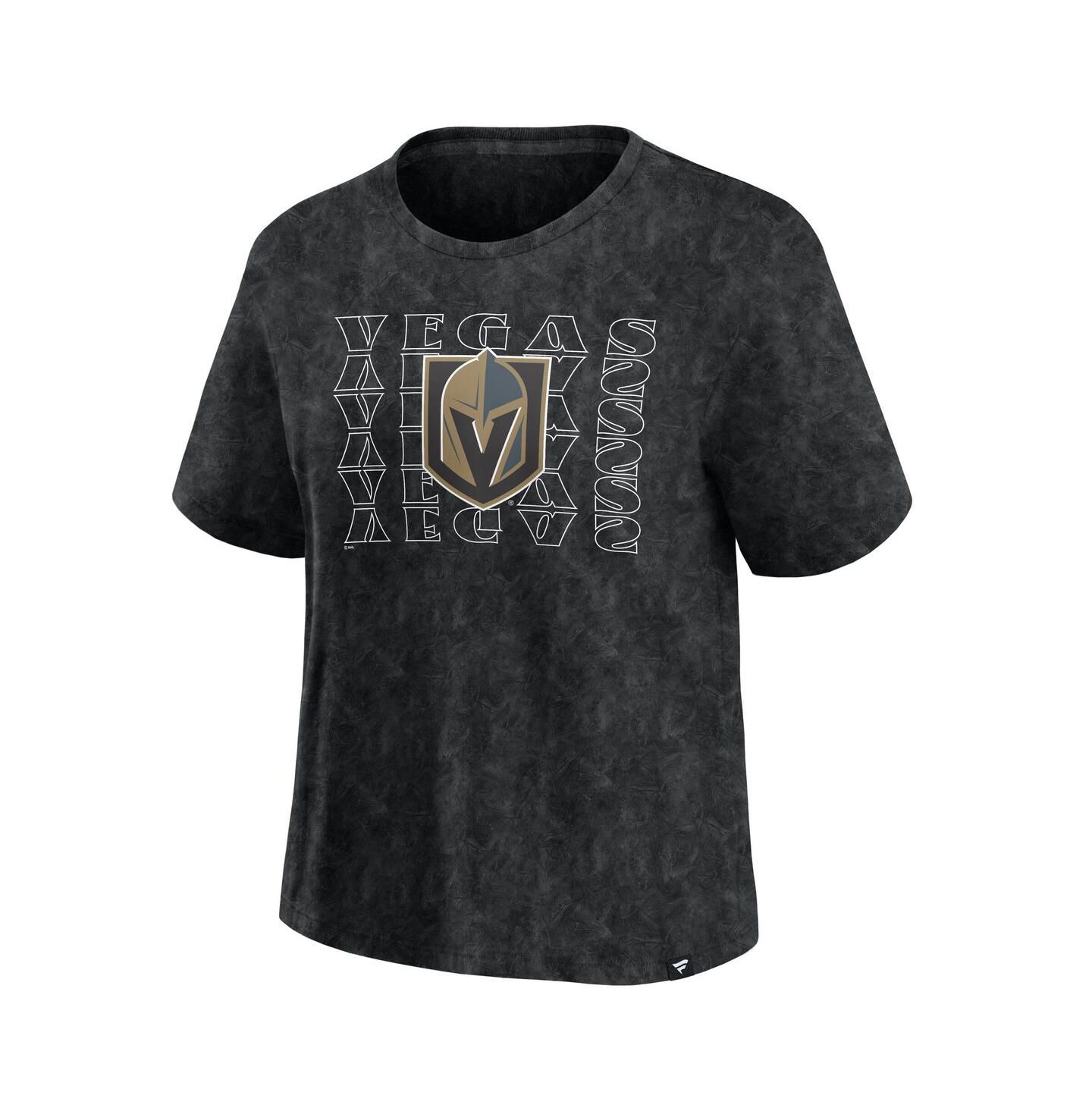 Женская футболка Fanatics Black Vegas Golden Knights Faded Wash — фото 2