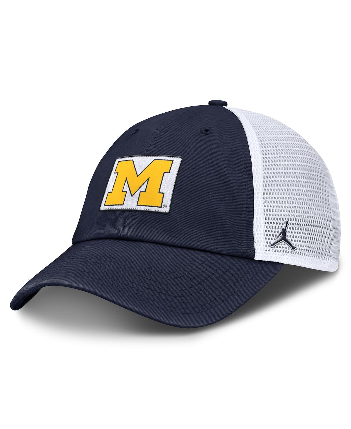 Jordan Men's Navy/white Michigan Wolverines Primetime Club Trucker Adjustable Hat