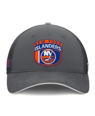 Men's Gray New York Islanders Authentic Pro Home Ice Trucker Adjustable Hat