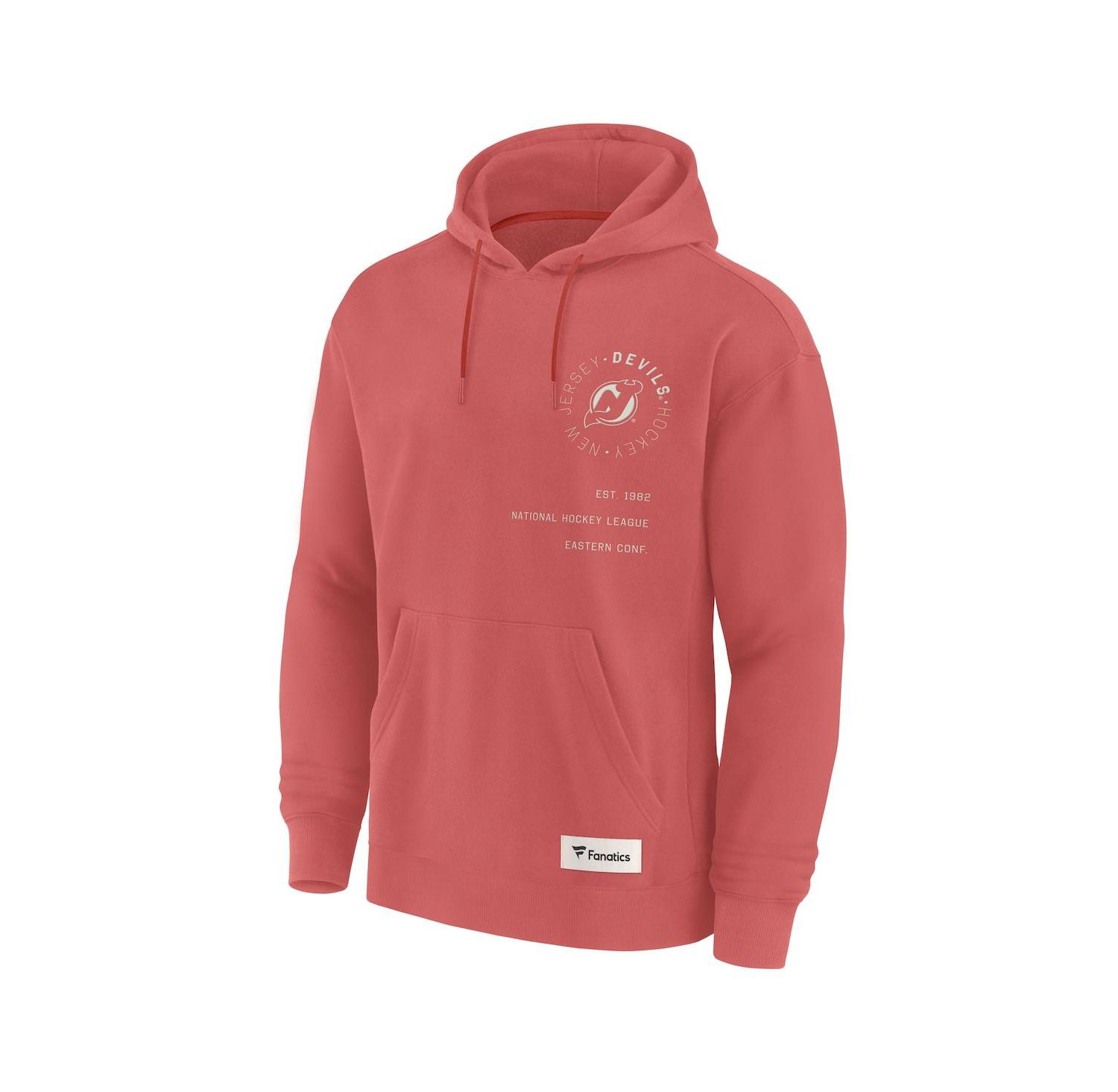 Men's Red New Jersey Devils Future Ground Info Pullover Hoodie