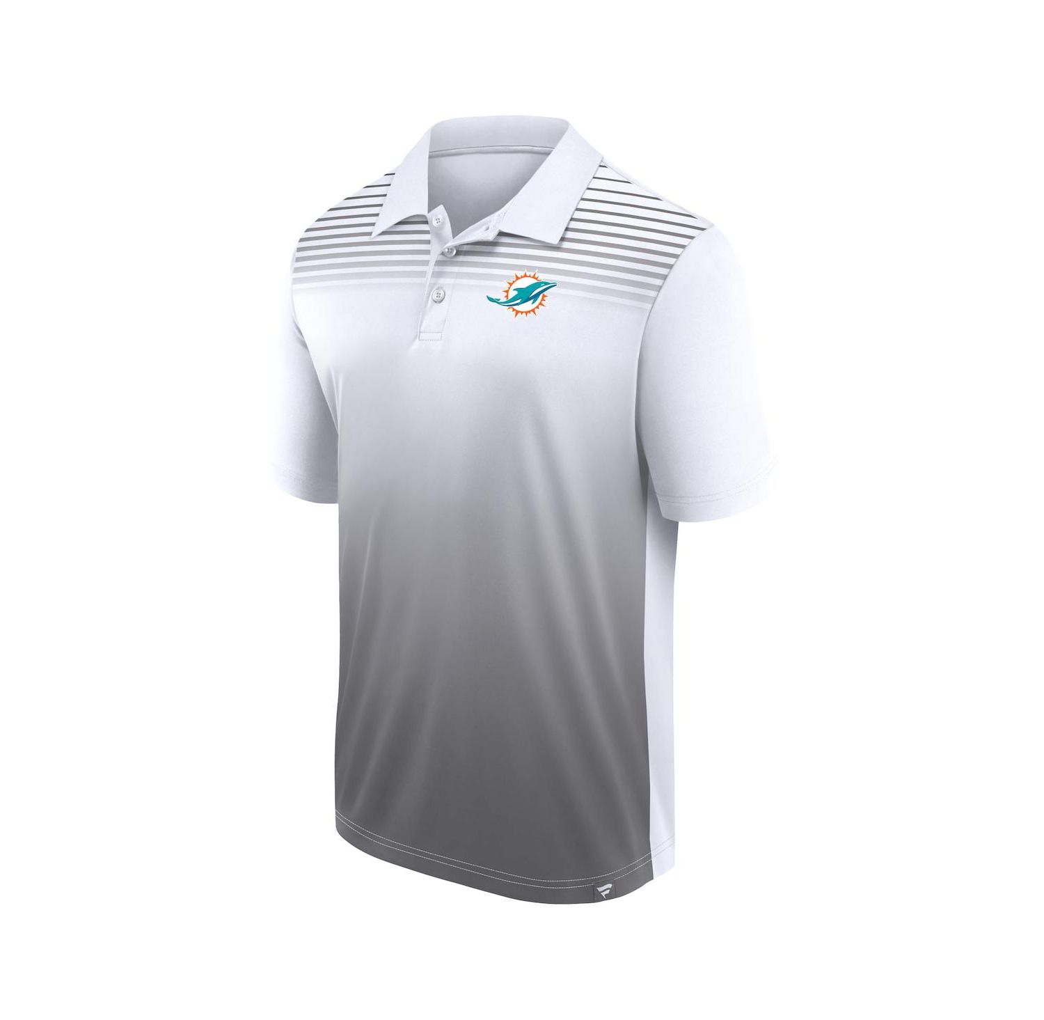 Men's White/Gray Miami Dolphins Sandlot Game Polo Shirt