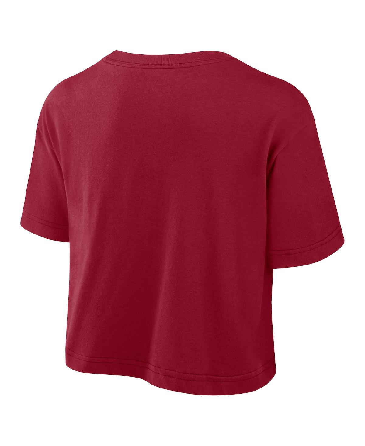 Nike Women's Cardinal Stanford Cardinal Athletic Prep Arch Performance Cropped T-shirt