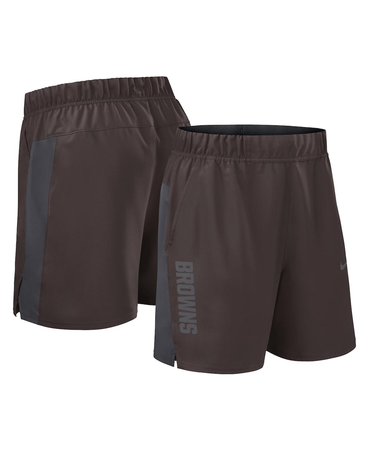Men's Brown Cleveland Browns Woven Victory Performance Shorts - Brown