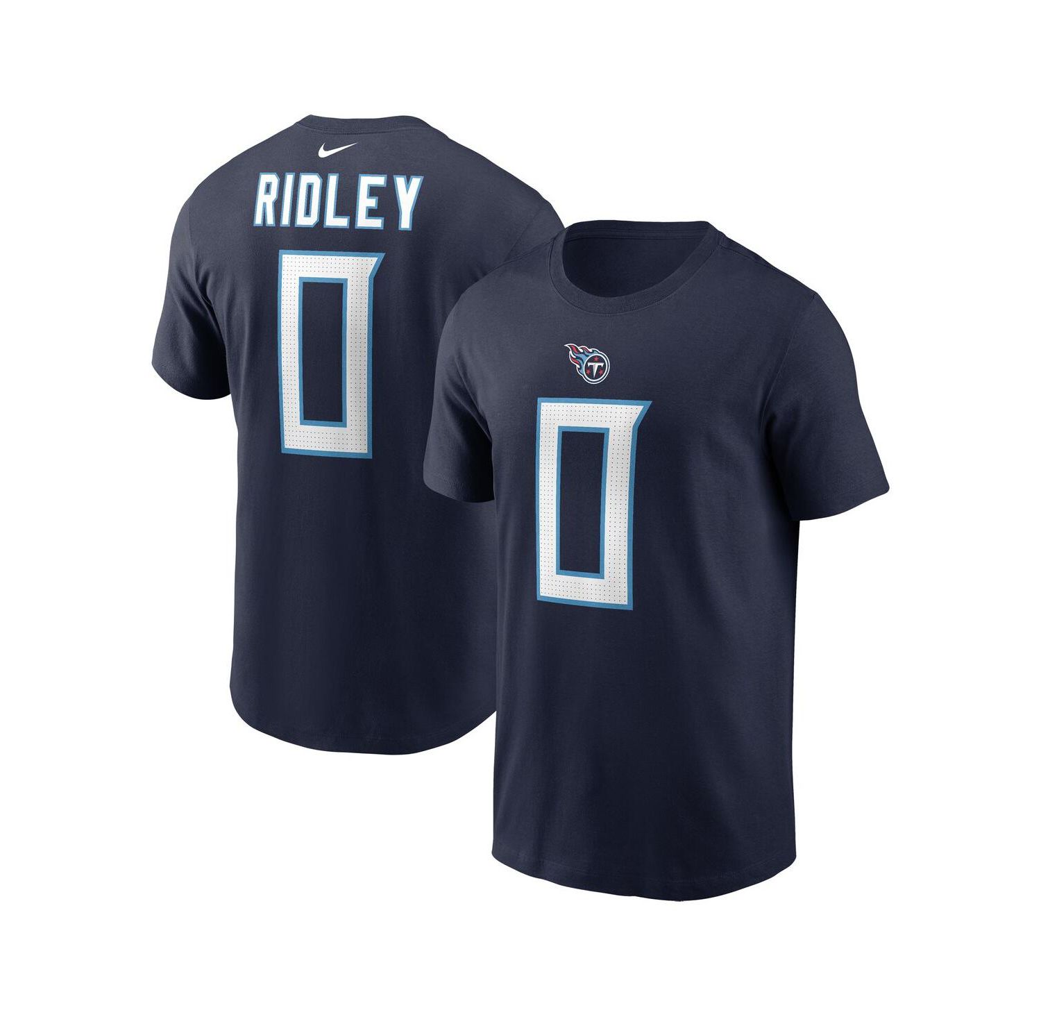 Men's Calvin Ridley Navy Tennessee Titans Player Name & Number T-Shirt