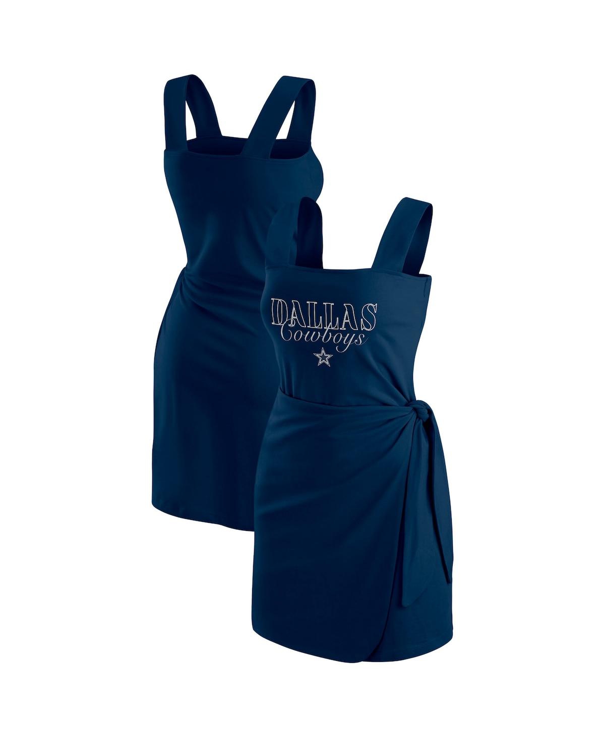 Women's Navy Dallas Cowboys Wrap Dress - Navy