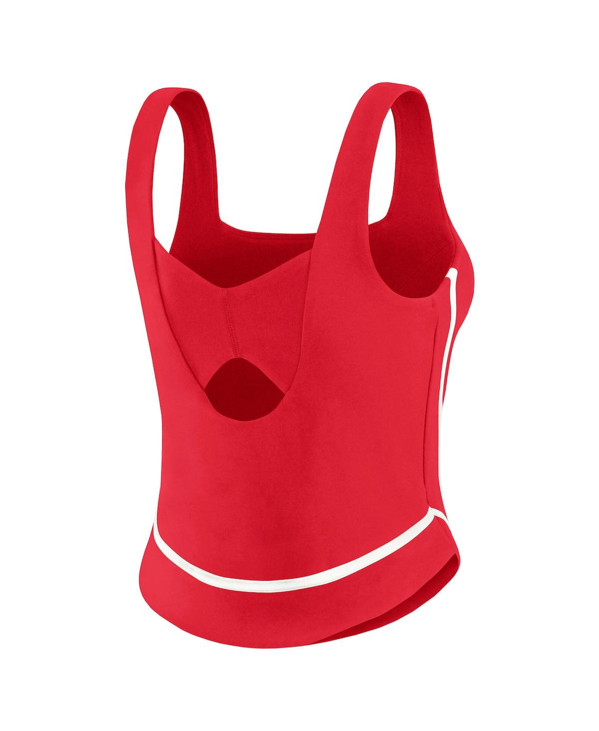 WEAR BY ERIN ANDREWS WOMEN'S RED PHILADELPHIA PHILLIES SQUARE NECK TANK TOP 