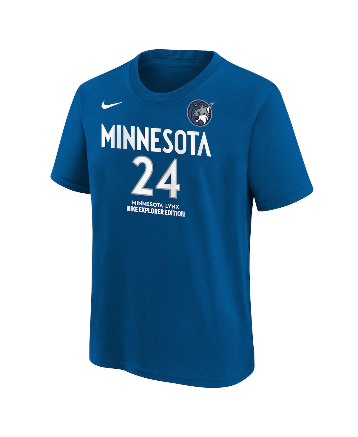 Nike Big Boys And Girls Napheesa Collier Blue Minnesota Lynx Explorer Edition Name Number T-shirt In Blue