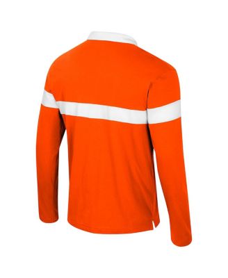 Men's Orange Syracuse Orange Too Cool for School Long Sleeve Polo Shirt